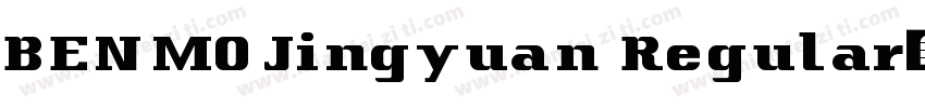 BENMO Jingyuan Regular字体转换